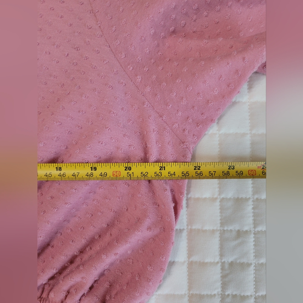Lane Bryant Pink V-Neck blouse, Sz 18/20, GUC - Picture 6 of 8